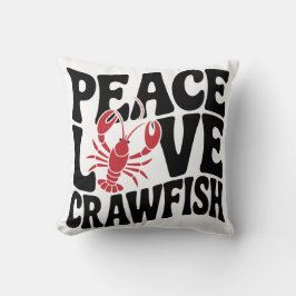 Peace Love and Crawfish Cajun クッション