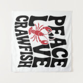 Peace Love and Crawfish Cajun  タペストリー (正面(横))