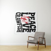 Peace Love and Crawfish Cajun  タペストリー (インサイチュ(横))
