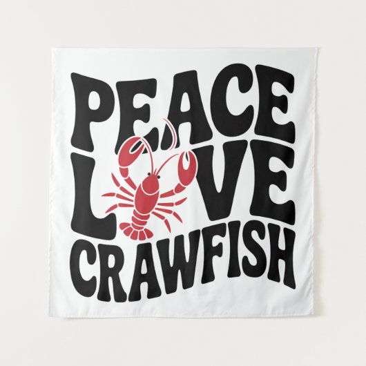 Peace Love and Crawfish Cajun  タペストリー (正面)