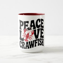 Peace Love and Crawfish Cajun マグカップ