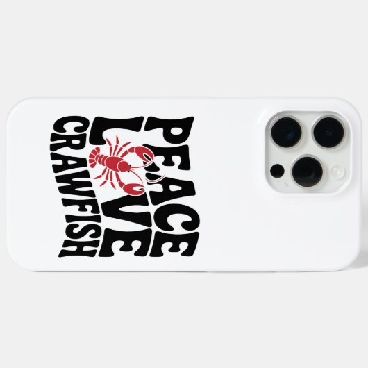 Peace Love and Crawfish Cajun  Case-Mate iPhoneケース (裏面 (横))