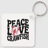 Peace Love and Crawfish Cajun Name キーホルダー (裏面)