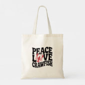 Peace Love and Crawfish Cajun Name トートバッグ (裏面)