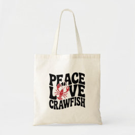 Peace Love and Crawfish Cajun Name トートバッグ