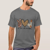 Peace Love And Hollow Points Leopard Tシャツ (正面)