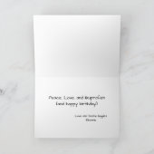 Peace, Love, and Ibuprofen Milestone Occasion Card カード (内部)