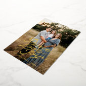 Peace, Love and Joy写真クリスマスカード 箔シーズンカード (回転した状態)