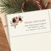 Peace Love and Joy Winter Bouquet ラベル