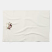 Peace Love and Joy Winter Bouquet Beige Holiday キッチンタオル (横)