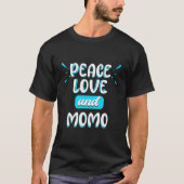 Peace Love And Momo Peace Sign Dumpling Nepalese F Tシャツ (正面)