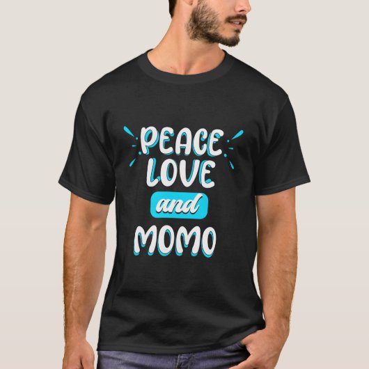Peace Love And Momo Peace Sign Dumpling Nepalese F Tシャツ (正面)