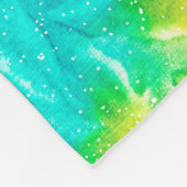 Peace Love and Music Note絞り染め フリースブランケット (角)