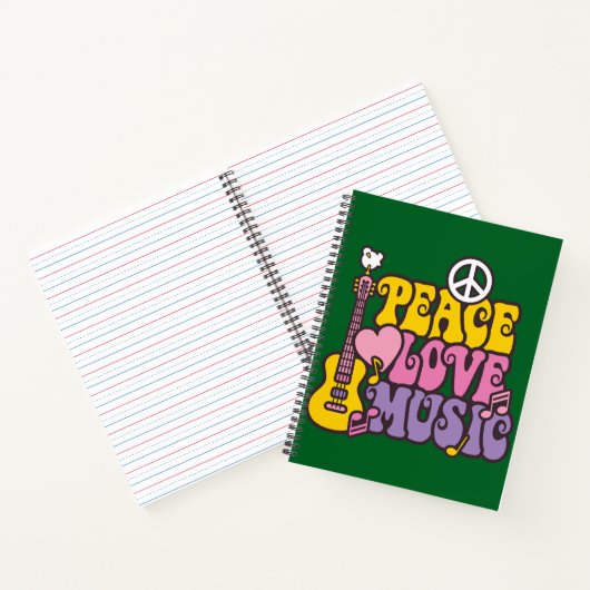 Peace, Love, And Music Notebook ノートブック (内部)