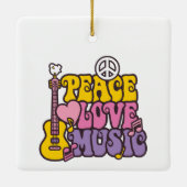 Peace, Love, And Music Ornament セラミックオーナメント (裏面)