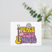 Peace, Love, And Music Postcard シーズンポストカード (スタンド正面)