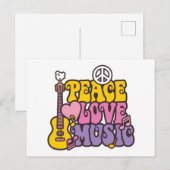 Peace, Love, And Music Postcard シーズンポストカード (正面/裏面)