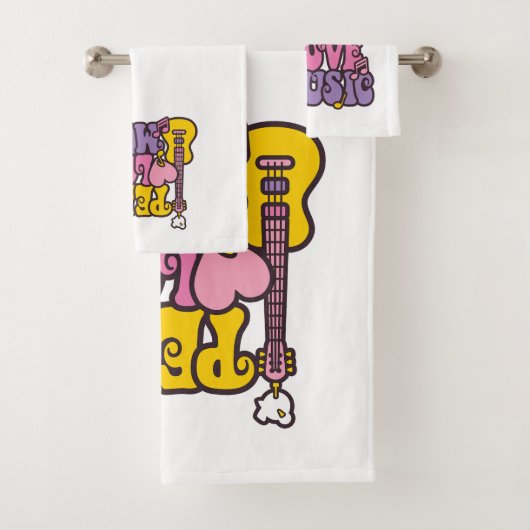Peace, Love, And Music Towel Set バスタオルセット (インサイチュ)