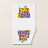 Peace, Love, And Music Towel Set バスタオルセット (ハンドタオル)