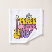 Peace, Love, And Music Towel Set バスタオルセット (ウォッシュタオル)