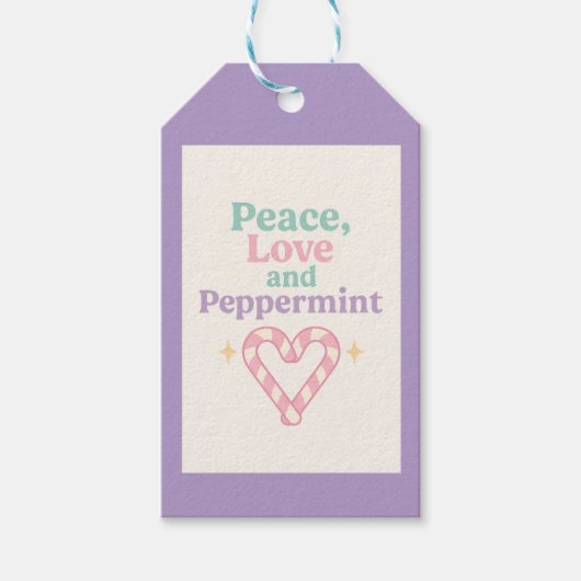 Peace, Love and Peppermint ギフトタグ (正面)