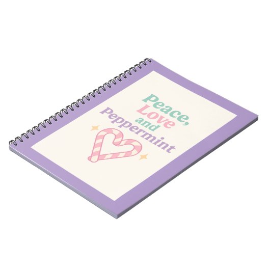 Peace, Love and Peppermint ノートブック (左側)