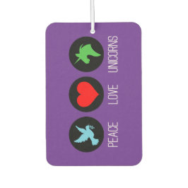 Peace love and unicorns カーエアーフレッシュナー