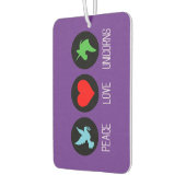 Peace love and unicorns カーエアーフレッシュナー (左)