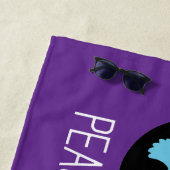 Peace love and unicorns ビーチタオル (インサイチュ)