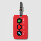 Peace love and unicorns ラゲッジタグ (正面縦)