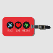 Peace love and unicorns ラゲッジタグ (正面横)