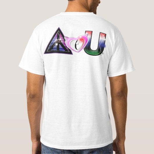 PEACE LOVE AND UNITYT Tシャツ (裏面)