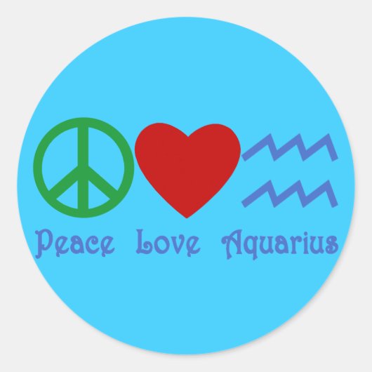 Peace Love Aquarius製品 ラウンドシール (正面)