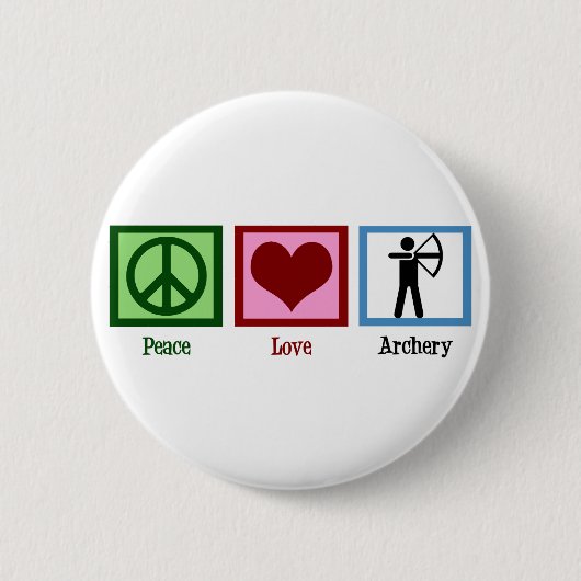 Peace Love Archery 缶バッジ (正面)