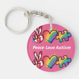 Peace.Love.Autism  キーホルダー