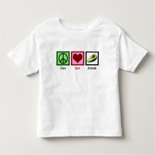 Peace Love Avocados トドラーTシャツ