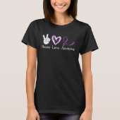 Peace Love Awareness Domestic Violence Awareness D Tシャツ (正面)