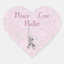 Peace, Love & Balletレースハートシール ハートシール