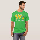 Peace Love Banana Funny Fruit Food Vegan Women Men Tシャツ (正面フル)