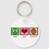 Peace Love Basketball キーホルダー (正面)