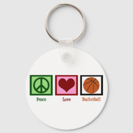 Peace Love Basketball キーホルダー