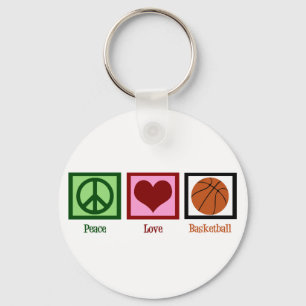 Peace Love Basketball キーホルダー