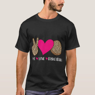 Peace Love Basketball – ボールゲームコーチバスケ Tシャツ