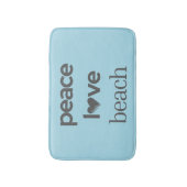 Peace Love Beach -Blue Coastal Life Bathroom Decor バスマット (正面縦)