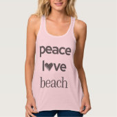 Peace Love Beach Graphic - Coastal Life Scoop Neck タンクトップ (正面)
