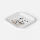 Peace Love Beach Seagull Coastal ペーパープレート (傾斜あり)