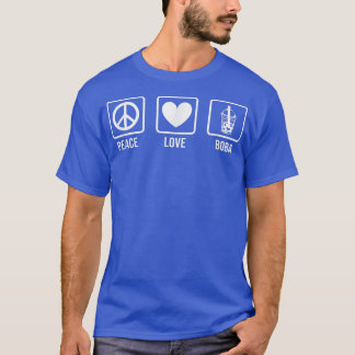 Peace Love Boba Graphic Tea Lover Tea Drinker Bubb Tシャツ