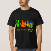 Peace Love Bocce Ball Fan & Lovers  Tシャツ (正面)