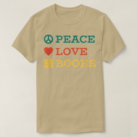 Peace Love Books843 Tシャツ (デザイン正面)
