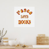 PEACE LOVE BOOKS - 11.80ドルから ポスター (キッチン)